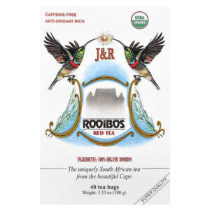 Pure Rooibos Red Tea (Настоящий красный чай ройбуш), без кофеина, 40 чайных пакетиков, 100 г (3,53 унции) — J&R Port Trading