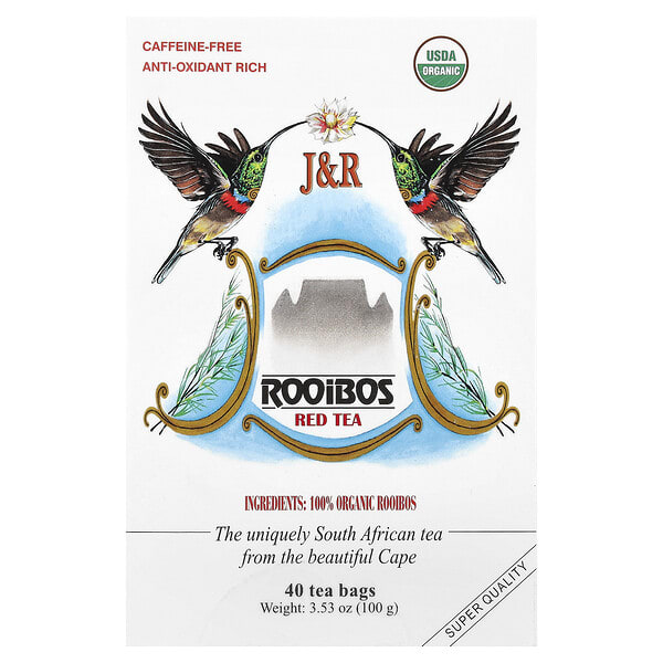 ptc00004_v_37.jpg Pure Rooibos Red Tea (Настоящий красный чай ройбуш), без кофеина, 40 чайных пакетиков, 100 г (3,53 унции) — J&R Port Trading