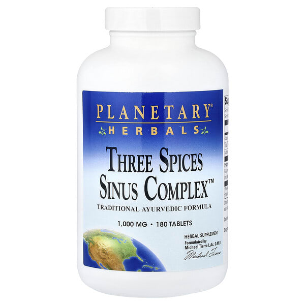 ptf10110_v_14.jpg Three Spices Sinus Complex™, 180 таблеток — Planetary Herbals
