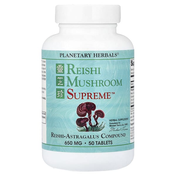 ptf10123_v_8.jpg Reishi Mushroom Supreme™, 50 таблеток — Planetary Herbals