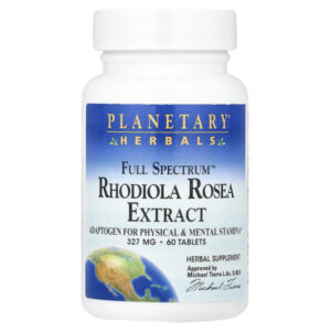 Full Spectrum™, экстракт родиолы розовой (Rhodiola rosea), 60 таблеток (327 мг в 1 таблетке) — Planetary Herbals