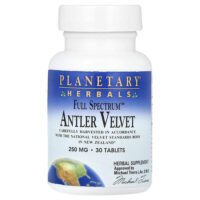 Full Spectrum™, пантовый бархат, 30 таблеток (250 мг в 1 таблетке) — Planetary Herbals
