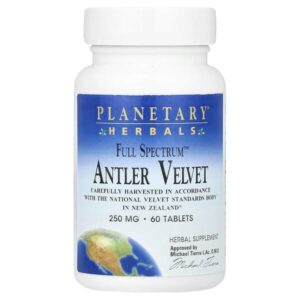 Full Spectrum™, бархатистый олень из рогов, 60 таблеток (250 мг в 1 таблетке) — Planetary Herbals