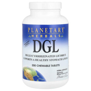 DGL, 380 мг, 200 жевательных таблеток — Planetary Herbals