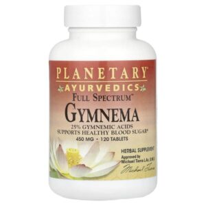 Ayurvedics, Full Spectrum™, джимнема, 120 таблеток — Planetary Herbals