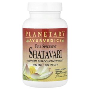 Ayurvedics, Full Spectrum™, шатавари, 500 мг, 120 таблеток — Planetary Herbals