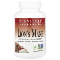 ежовик гребенчатый, 60 веганских капсул (500 мг в 1 капсуле) — Planetary Herbals
