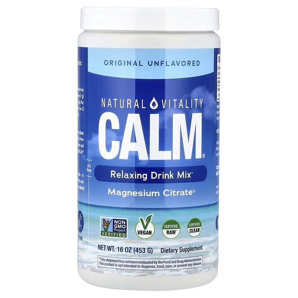 ptg00002_v_79.jpg CALM®, смесь для приготовления расслабляющего напитка, оригинальный вкус без добавок, 453 г — Natural Vitality