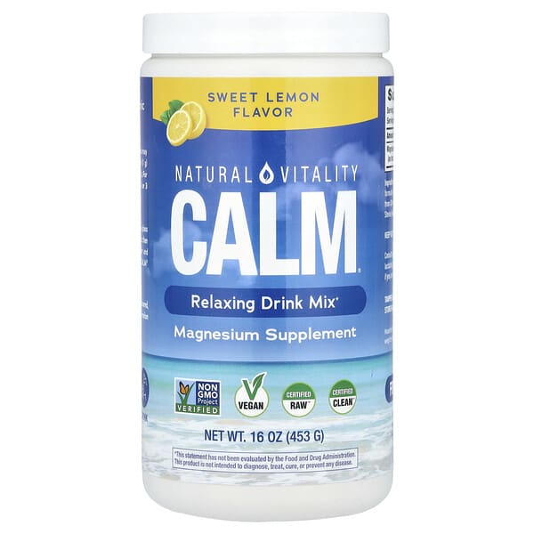 ptg00014_v_57.jpg CALM®, смесь для расслабляющих напитков, сладкий лимон, 453 г (16 унций) — Natural Vitality