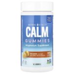 CALM®, жевательные мармеладки с магнием, апельсин, 60 жевательных мармеладок (82,5 мг в 1 жевательной мармеладке) — Natural Vitality