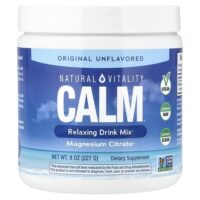 CALM®, смесь для приготовления расслабляющих напитков, оригинальный нейтральный вкус, 227 г (8 унций) — Natural Vitality