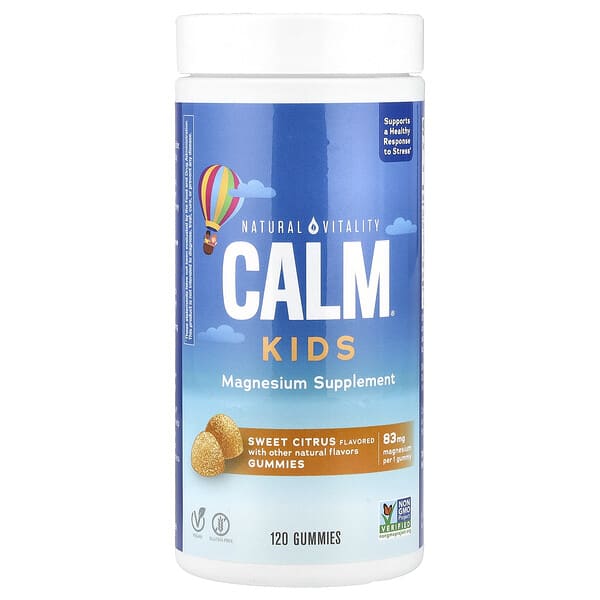 ptg04381_v_24.jpg CALM®, детские жевательные мармеладки, сладкий цитрус, 83 мг, 120 жевательных мармеладок — Natural Vitality