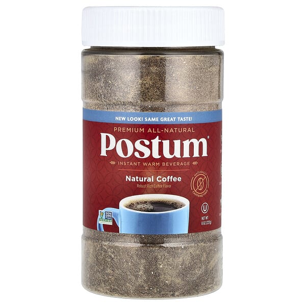 ptm00001_v_16.jpg Postum, Теплый напиток быстрого приготовления, натуральный кофе, без кофеина, 227 г (8 унций)