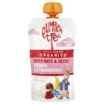 Peter Rabbit™ Organics, органическое фруктовое пюре, овсяные хлопья и семена, банан и клубника, 113 г (4 унции) — Pumpkin Tree Organics