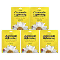 Chamomile Lightening, гидрогелевые маски для лица, 5 шт. по 32 г (1,12 унции) — Petitfee