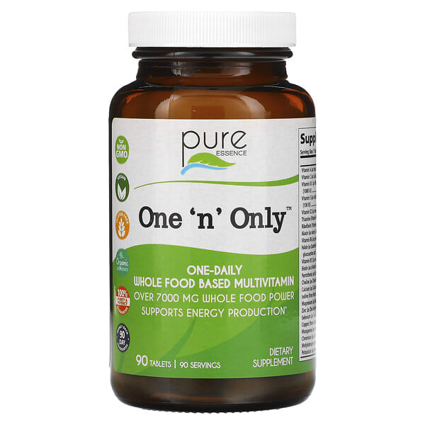 pur01105_v_32.jpg One 'n' Only, цельнопищевые мультивитамины, 90 таблеток — Pure Essence
