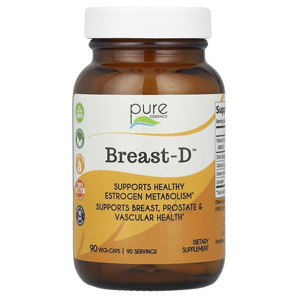 pur26002_v_24.jpg Breast-D, поддерживает здоровье груди, простаты и сосудов, 90 вегетарианских капсул — Pure Essence