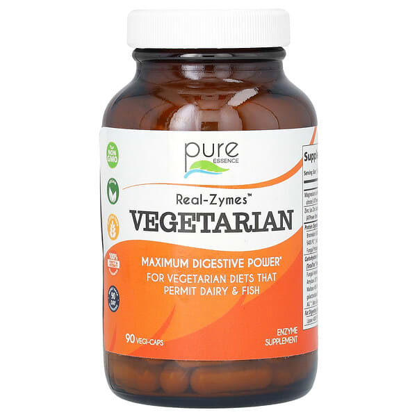 pur90903_v_19.jpg Real-Zymes, вегетарианский продукт, 90 растительных капсул — Pure Essence