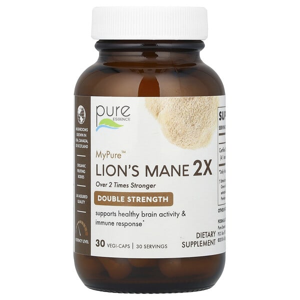pur91701_v_33.jpg MyPure™, ежовик гребенчатый 2X, 500 мг, 30 растительных капсул — Pure Essence