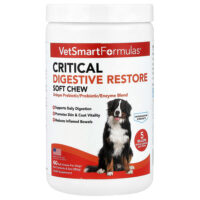 VetSmart Formulas, Жевательные таблетки для критического восстановления пищеварения, для собак, 60 жевательных таблеток, 180 г (6,3 унции)