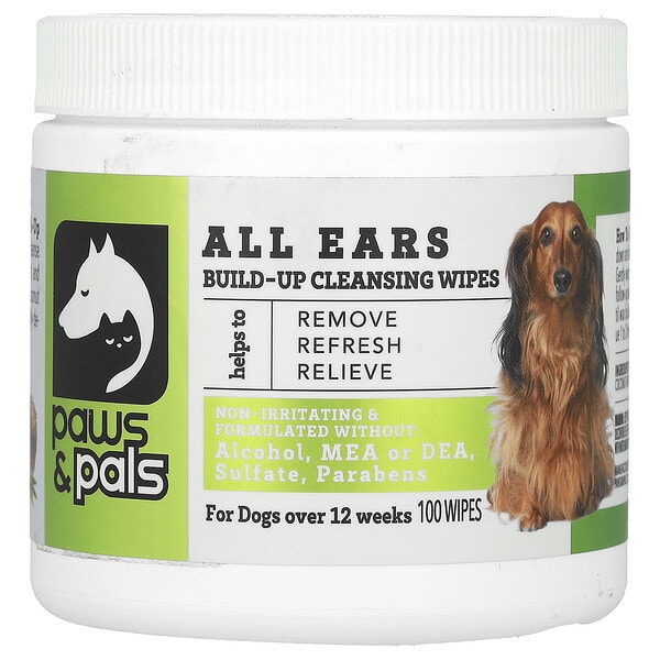 pwl11162_v_8.jpg All Ears, салфетки для очистки волос, для собак, 100 шт. — Paws & Pals