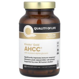 Kinoko® Gold AHCC®, 500 мг, 60 растительных капсул — Quality of Life