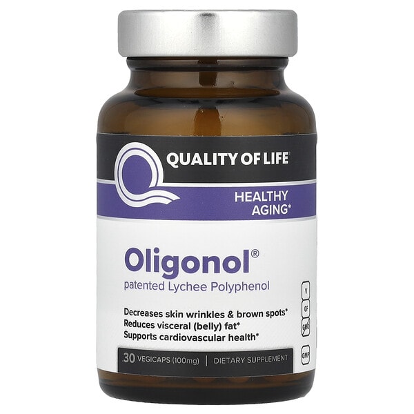 qll00303_v_37.jpg Oligonol, 100 мг, 30 вегетарианских капсул — Quality of Life