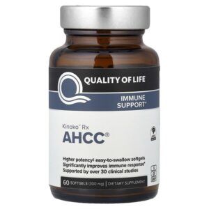 Kinoko® Rx, AHCC®, 60 капсул (300 мг в 1 капсуле) — Quality of Life