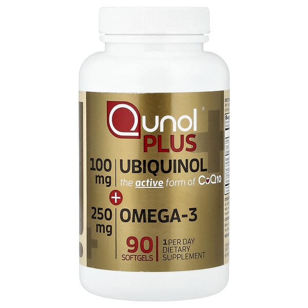 qnl00122_v_25.jpg с убихинолом и омега-3, 90 мягких таблеток — Qunol