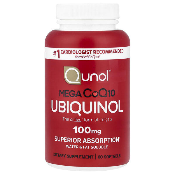 qnl00128_v_56.jpg Mega CoQ10, убихинол, 100 мг, 60 капсул — Qunol