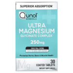 Ultra Magnesium, 250 мг, 30 таблеток, покрытых оболочкой — Qunol