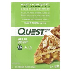 Protein Bar, яблочный пирог, 12 батончиков, 60 г (2,12 унции) каждый — Quest Nutrition