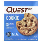 Протеиновое печенье, шоколадная крошка, 4 пакетика, 59 г (2,08 унции) — Quest Nutrition