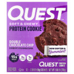 Protein Cookie, двойная шоколадная крошка, 12 штук, 59 г (2,08 унции) — Quest Nutrition