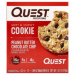 Protein Cookie, арахисовая паста с шоколадной крошкой, 12 печений, 58 г (2,04 унции) — Quest Nutrition
