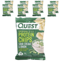 Протеиновые чипсы Original Style, сметана и лук, 8 пакетиков по 32 г (1,1 унции) — Quest Nutrition