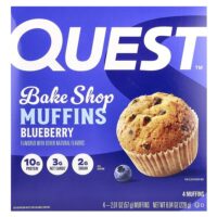 Bake Shop, кексы, голубика, 4 пакетика, 57 г (2,01 унции) — Quest Nutrition