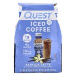 холодный кофе, ванильный латте, 4 флакона по 296 мл (10 жидк. унций) — Quest Nutrition