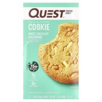 Protein Cookie, белый шоколад и макадамия, 12 печений, 58 г (2,04 унции) — Quest Nutrition