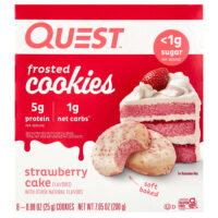 глазированное печенье, клубничный торт, 8 шт. по 25 г (0,88 унции) — Quest Nutrition