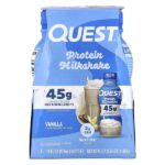 Протеиновый молочный коктейль, ваниль, 4 флакона по 414 мл (14 жидк. Унций) — Quest Nutrition