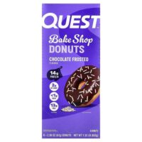 Bake Shop Donuts, пончики для выпечки, в шоколадной глазури, 9 пончиков по 67 г (2,36 унции) — Quest Nutrition