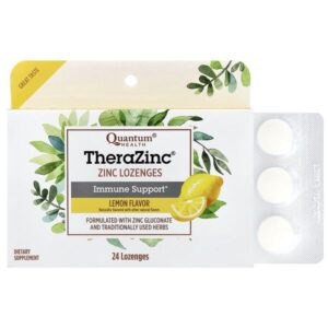 TheraZinc®, леденцы с цинком, со вкусом лимона, 24 леденца — Quantum Health