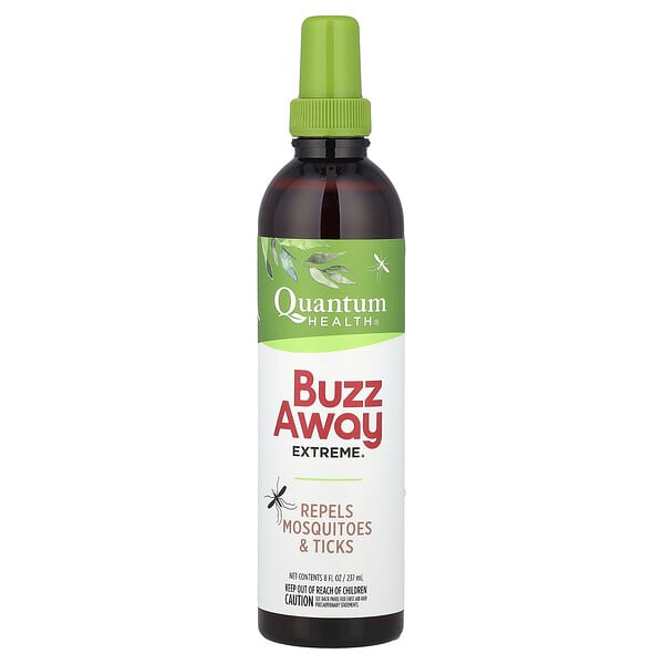 qua01690_v_8.jpg Buzz Away Extreme®, средство от комаров и клещей, 237 мл (8 жидк. унций) — Quantum Health