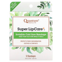 Super LipCare +, невидимые значки при герпесе, 12 повязок — Quantum Health