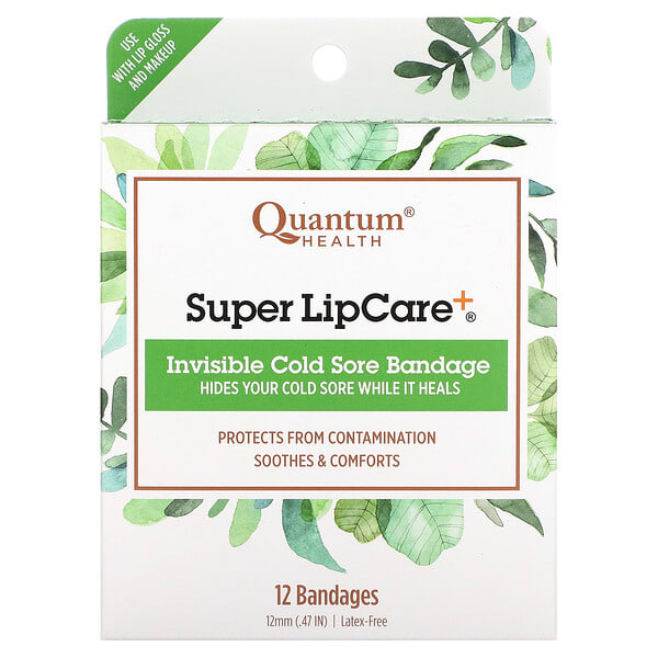 qua01747_v_10.jpg Super LipCare +, невидимые значки при герпесе, 12 повязок — Quantum Health