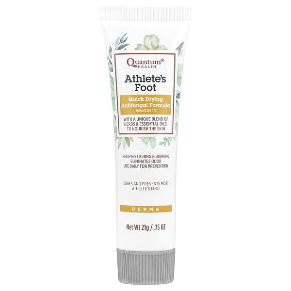 qua01802_v_49.jpg Athlete's Foot, быстросохнущая формула против грибка стопы, 0,75 унции (21 г) — Quantum Health
