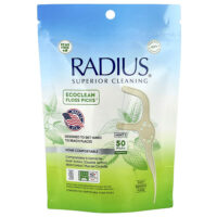 EcoClean Floss Picks™, мятная мята, 50 компостируемых зубочисток — RADIUS