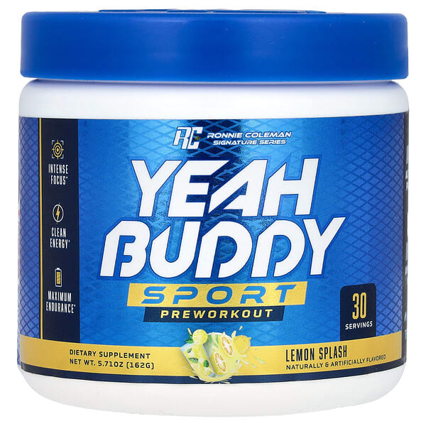 rcb62562_v_8.jpg Signature Series, Yet Buddy Sport, перед тренировкой, со вкусом лимона, 162 г (5,71 унции) — Ronnie Coleman