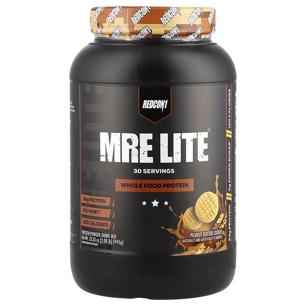 rdc57100_v_24.jpg MRE Lite®, порошок из цельного пищевого белка, печенье с арахисовой пастой, 945 г (2,08 фунта) — Redcon1